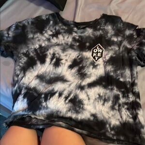 Black and White Tie-Dye Kids Shirt